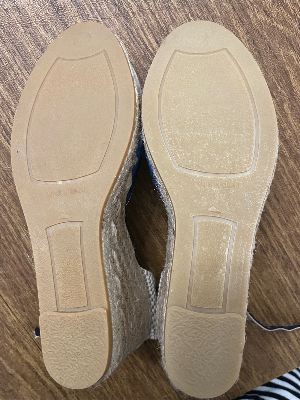 Viscata Barcelona Blue Tie-Dye Espadrille Wedge Sandals - Picture 5 of 5